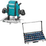 Set: Električni rezkar RP0900 + 50-delni set nadrezkarjev | MAKITA