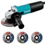 Kotni brusilnik 9557HNRG + 10kom brusilnih plošč D-74485 MAKITA