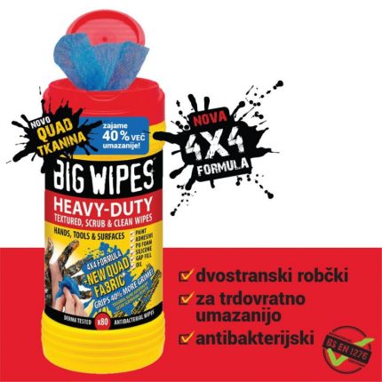 Heavy-Duty 4x4; čistilne krpe; 100kos (20x30cm), KA8 BIG WIPES