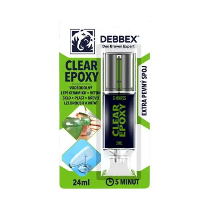 Prozorna epoxy tesnilna masa Den Braven Debbex 24 ml – močno in estetsko lepljenje