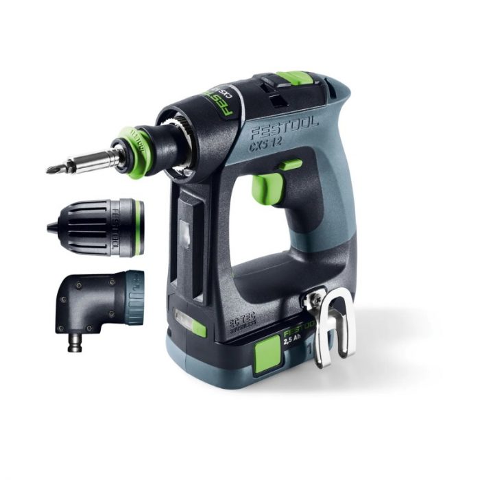 Akumulatorski vrtalnik z zamenljivimi nastavki Festool CXS 12 2,6-Set
