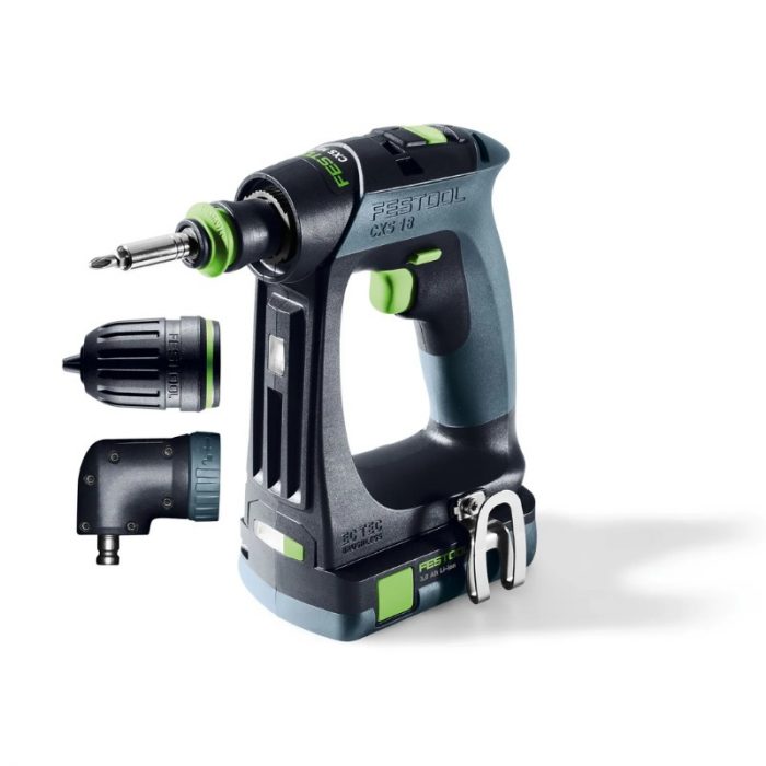 Akumulatorski vrtalnik z zamenljivimi nastavki Festool CXS 18 C 3,0-Set (11)