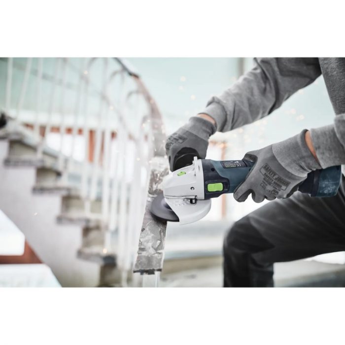 Akumulatorski kotni brusilnik Festool AGC 18-125 EBI-Plus z EC-TEC motorjem in Systainer kovčkom