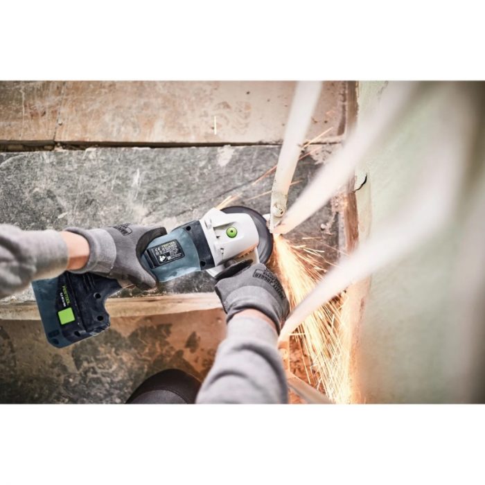 Akumulatorski kotni brusilnik Festool AGC 18-125 EBI-Plus z EC-TEC motorjem in Systainer kovčkom
