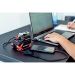 Električni napajalnik Metabo PC 18-65 z LED svetilko in USB-C kablom za 18V baterije