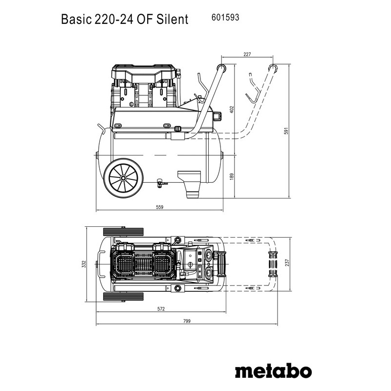 Kompresor Basic 220-24 OF Silent METABO-