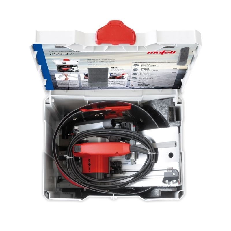 Mafell KSS 300 prenosni cross-cutting system za natančne prečne in potopne reze.