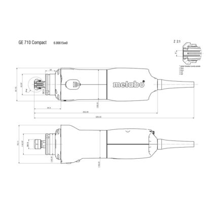Premi brusilnik biaks biax GE 710 vpetje S6mm METABO-